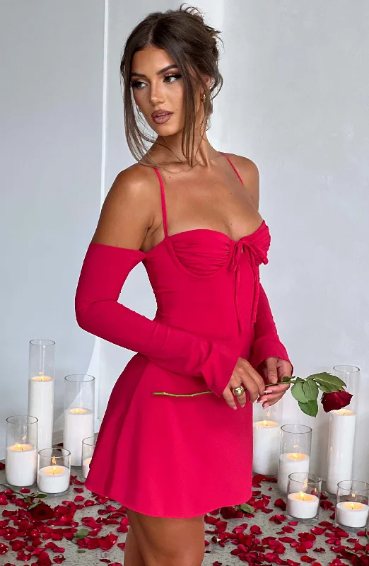 Linen mini dresses for a breathable summer option Fiona Mini Dress - Pink