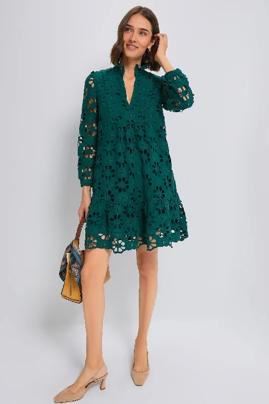 Midi dresses with button - front designs for a classic touch Green Lace Palmerston Dress Midi dresses with button - front designs for a classic touch Green Lace Palmerston Dress