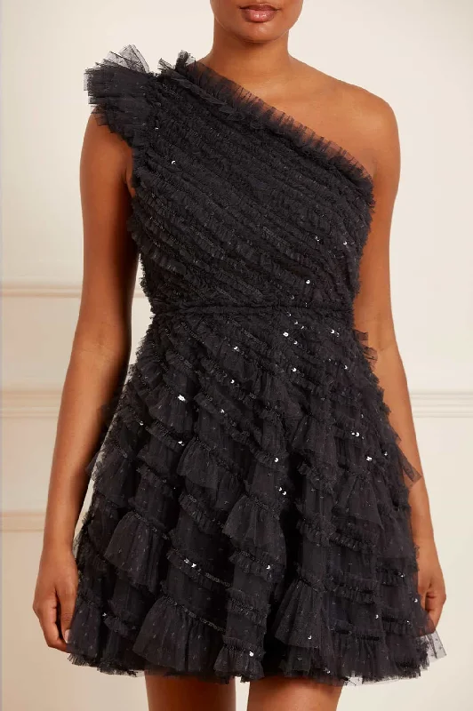 Midi dresses with pleated skirts for a timeless and elegant appeal Spiral Sequin One-Shoulder Micro Mini Dress Midi dresses with pleated skirts for a timeless and elegant appeal Spiral Sequin One-Shoulder Micro Mini Dress