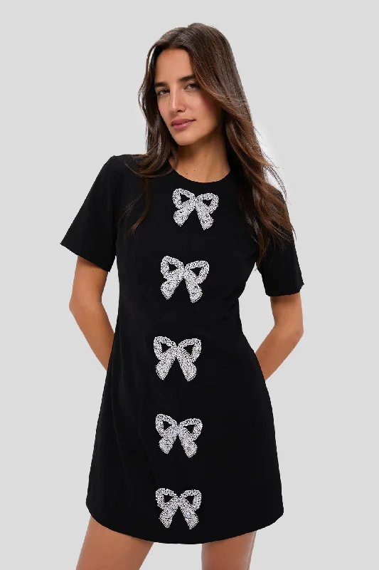 Midi dresses with tiered skirts for a bohemian festival look Beaded Bows Bernadette Mini Dress Midi dresses with tiered skirts for a bohemian festival look Beaded Bows Bernadette Mini Dress