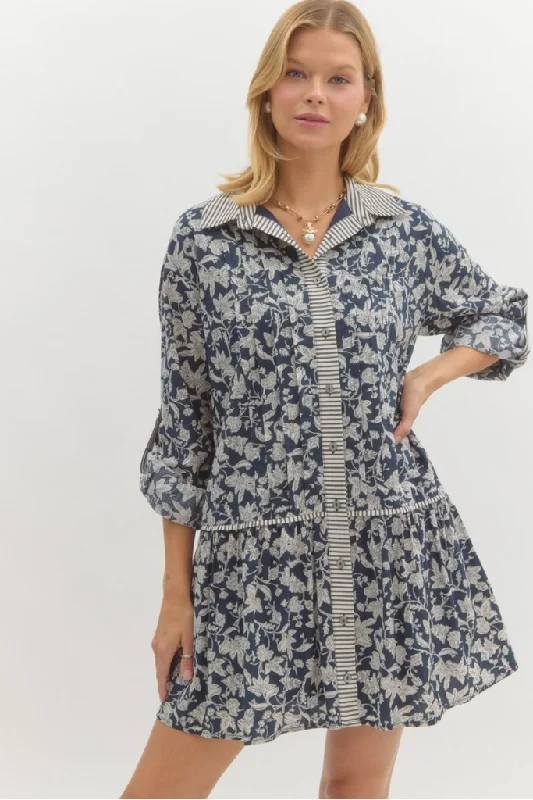 Mini dresses with side slits for a sexy appeal Nina Floral Mini Dress