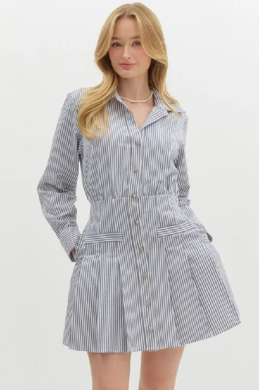 Mini dresses with gathered skirts for a voluminous effect Sloane Striped Mini Dress
