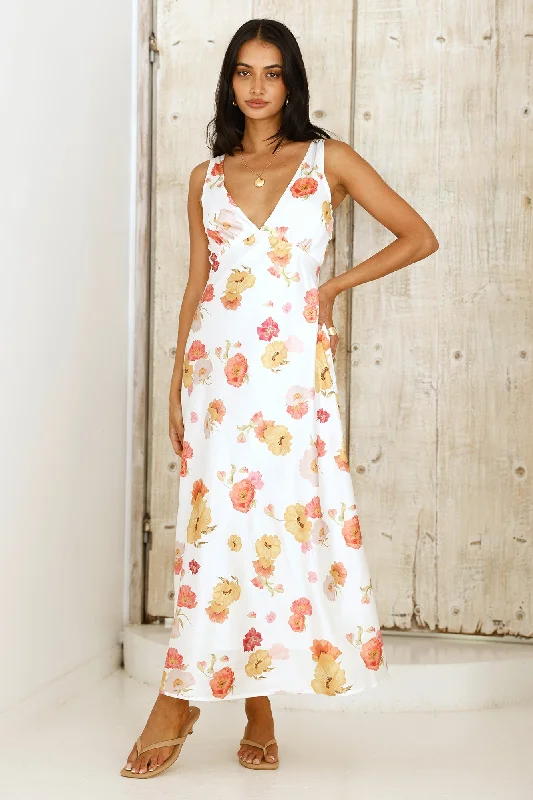 Midi dresses with wrap - around skirts for a customizable fit Apricot Dream Maxi Dress Floral Midi dresses with wrap - around skirts for a customizable fit Apricot Dream Maxi Dress Floral
