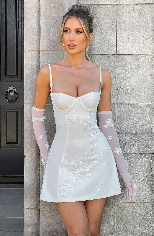 Mini dresses with one - shoulder designs Dalary Mini Dress - Ivory