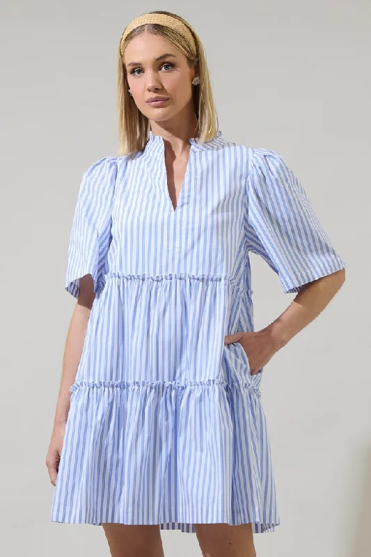 Plaid mini dresses for fall fashion Boe Striped Shift Dress