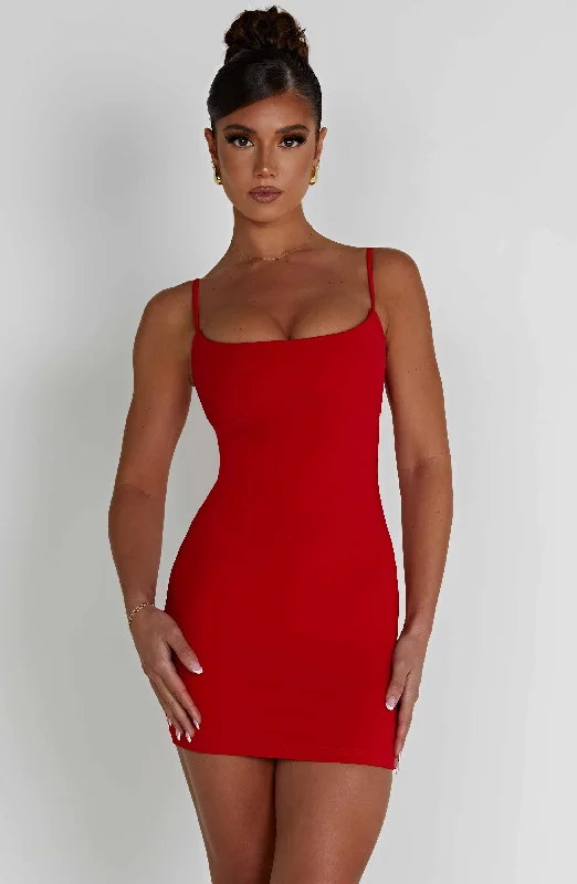 Animal print mini dresses for a bold statement Estee Mini Dress - Red