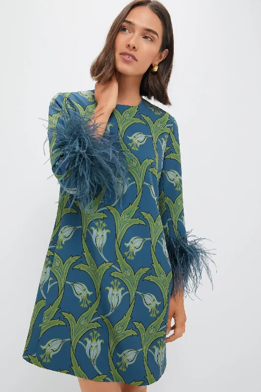 Plaid midi dresses for a fall - themed family gathering Deco Floral Feather Mod Mary Dress Plaid midi dresses for a fall - themed family gathering Deco Floral Feather Mod Mary Dress