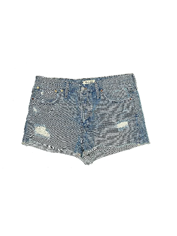 High-Rise Denim Shorts