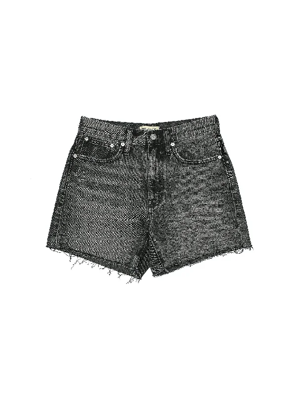 Women's Leather - Look Faux Leather Shorts in Black for an Edgy and Bold AppearanceHigh-Rise Denim Shorts in Dark Wash Women's Leather - Look Faux Leather Shorts in Black for an Edgy and Bold AppearanceHigh-Rise Denim Shorts in Dark Wash