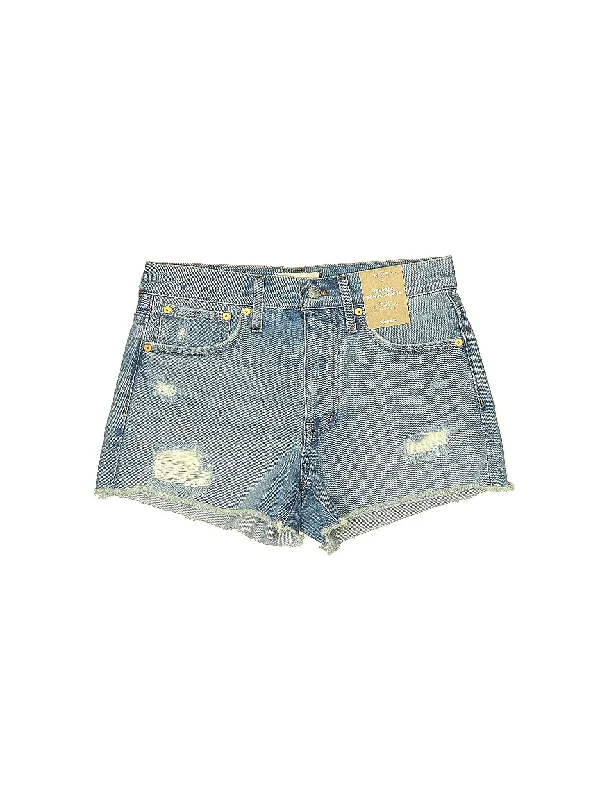 High-Rise Denim Shorts in Medium Wash