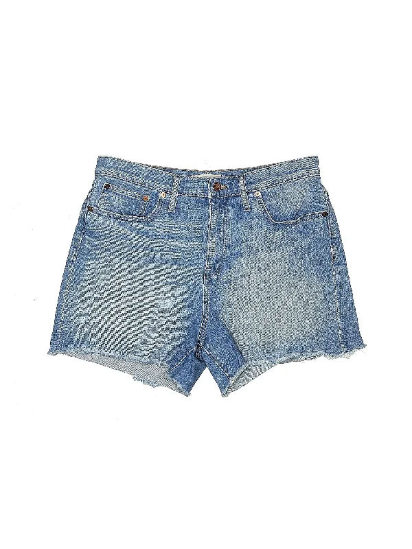 High-Rise Denim Shorts in Medium Wash