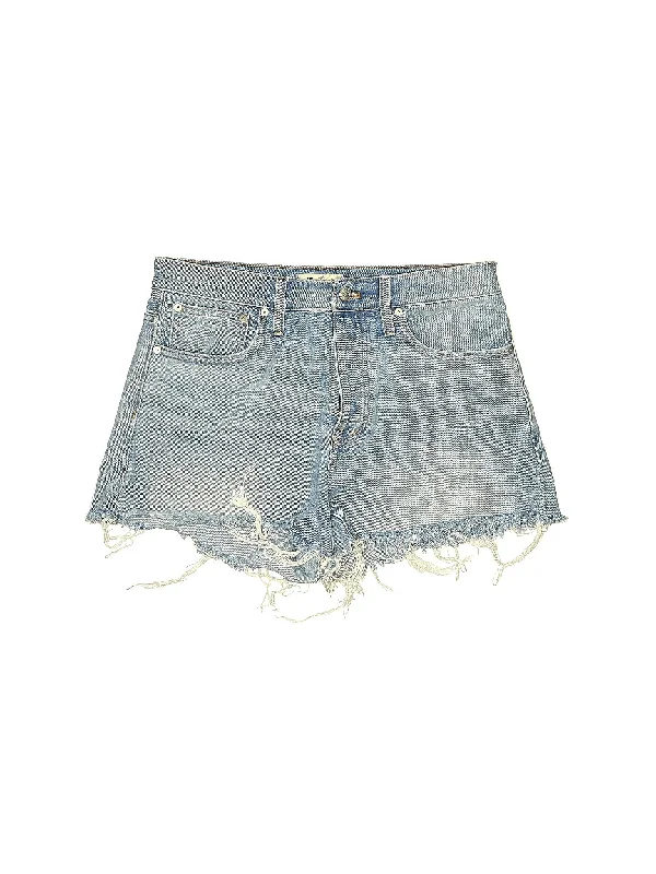 High-Rise Denim Shorts in Medium Wash