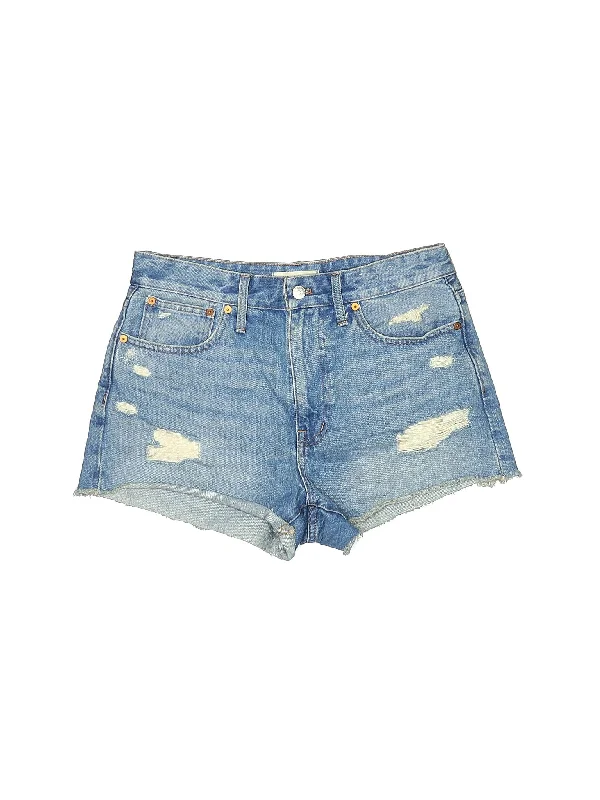 High - Waisted Plus Size Women's Denim Shorts with Distressed Details for a Trendy LookHigh-Rise Denim Shorts in Medium Wash High - Waisted Plus Size Women's Denim Shorts with Distressed Details for a Trendy LookHigh-Rise Denim Shorts in Medium Wash
