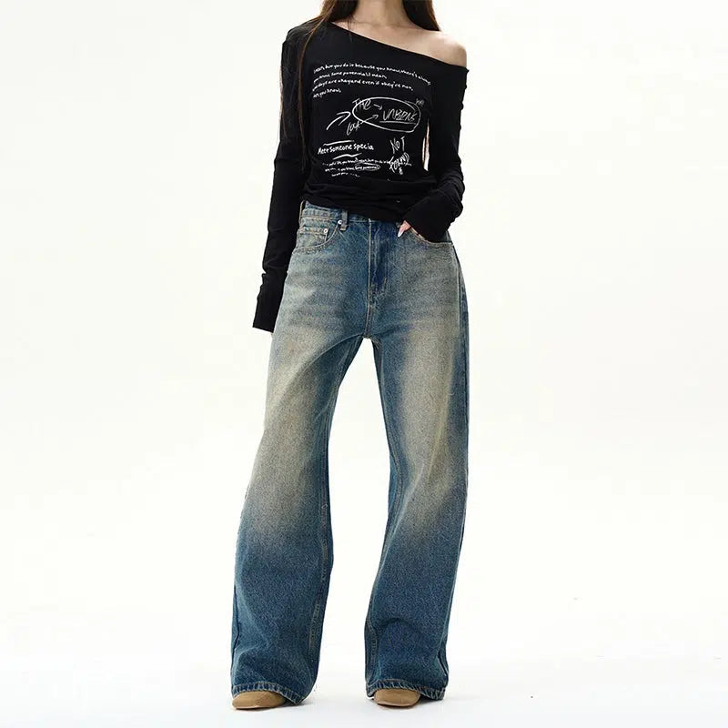 High Waist Wide-Leg Jeans