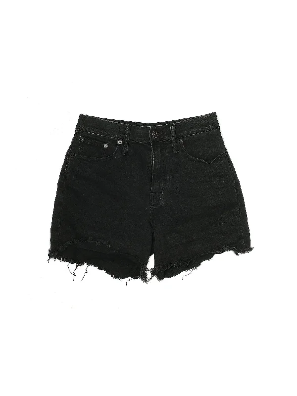 Mid-Rise Denim Shorts