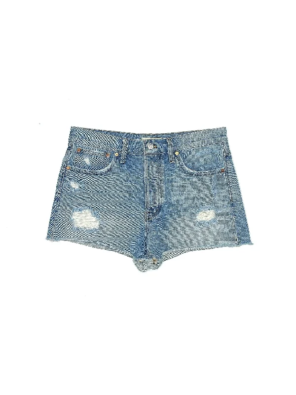 Women's Printed Animal Print Shorts in Brown and Black for a Bold and Fashion - Forward AppearanceMid-Rise Denim Shorts in Medium Wash