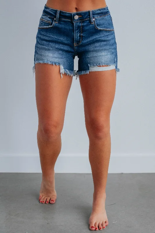 Zimi Risen Shorts - Dark Wash