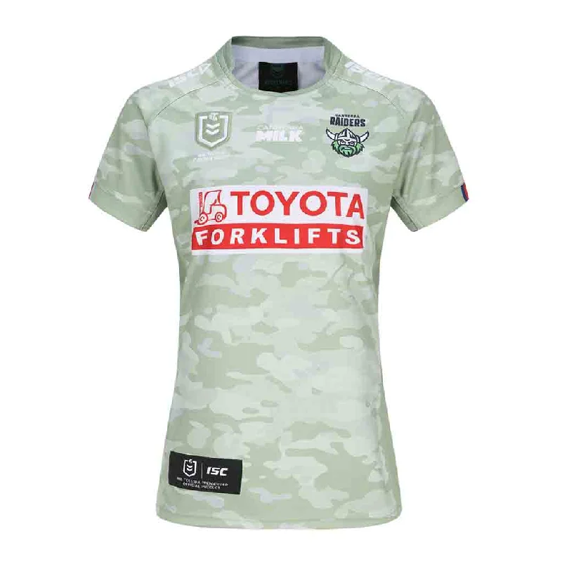 Women's jersey with a mesh panel for ventilationCanberra Raiders 2024 ANZAC Round Jersey Ladies Women's jersey with a mesh panel for ventilationCanberra Raiders 2024 ANZAC Round Jersey Ladies
