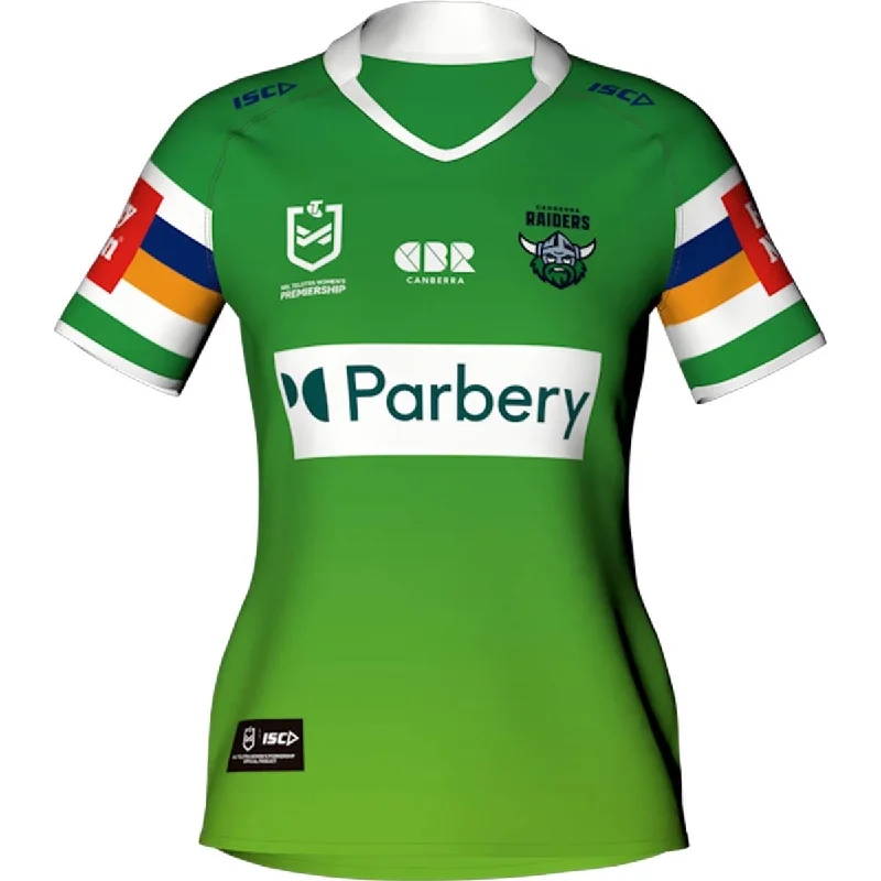 Women's jersey for gym workoutsCanberra Raiders NRLW 2024 Home Jersey Ladies