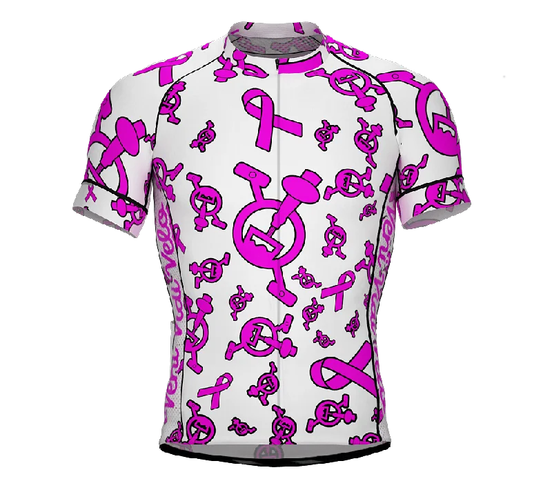 Tap and Pedal White Ribbon | PRO-Fit | Short Sleeve Cycling Jersey | Men and Women