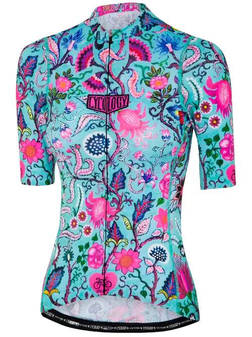 Long - sleeve women's jersey for cooler daysCYCOLOGY SECRET GARDEN WOMENS RECYCLED JERSEY SMALL Long - sleeve women's jersey for cooler daysCYCOLOGY SECRET GARDEN WOMENS RECYCLED JERSEY SMALL