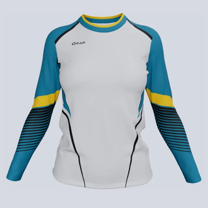 Women's jersey for cycling activitiesLadies ECO Long Sleeve Crew Mystic Jersey