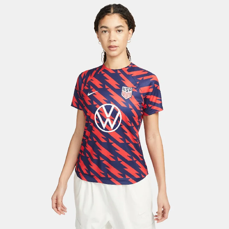 Women's Nike USMNT 2023 VW Pre-Match Red Top