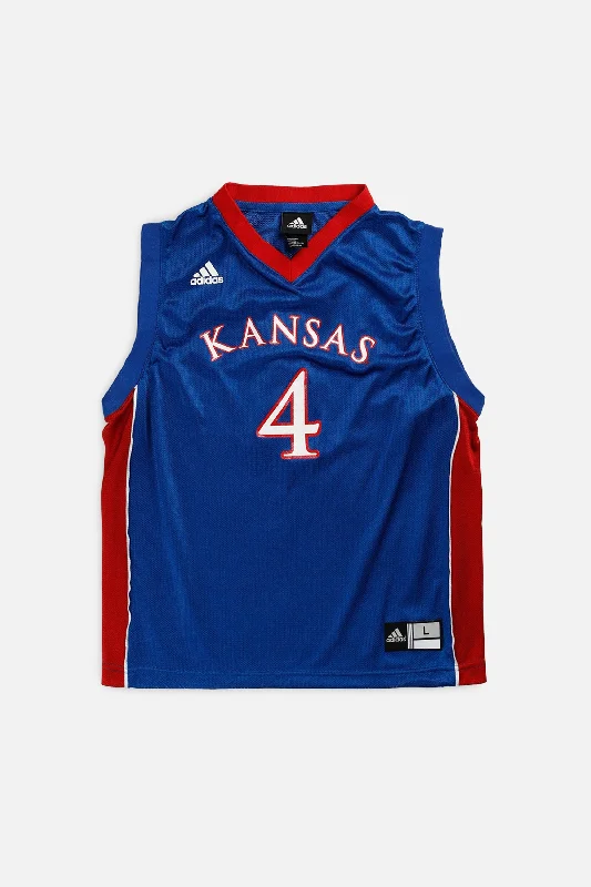 Women's jersey with a logo of a sports brandVintage Kansas Jayhawks NCAA Basketball Jersey - Women's S Women's jersey with a logo of a sports brandVintage Kansas Jayhawks NCAA Basketball Jersey - Women's S