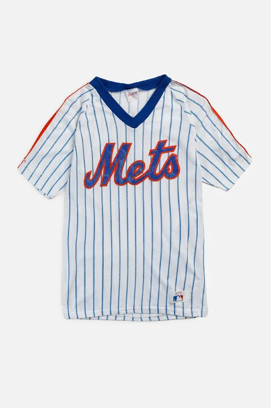 Women's jersey with a printed pattern like stripesVintage NY Mets MLB Jersey - Women's XS Women's jersey with a printed pattern like stripesVintage NY Mets MLB Jersey - Women's XS
