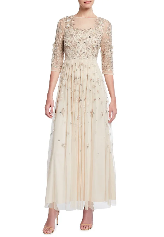 Printed Abstract Women Dress for a Modern and Artistic AppealBlush 3/4 Sleeves Beaded Bodice Gown Printed Abstract Women Dress for a Modern and Artistic AppealBlush 3/4 Sleeves Beaded Bodice Gown