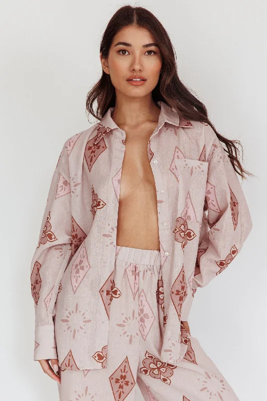 Ball Gown Women Dress with a Full Skirt for a Princess - like LookAlex Motif Collared Buttoned Shirt Mocha Ball Gown Women Dress with a Full Skirt for a Princess - like LookAlex Motif Collared Buttoned Shirt Mocha
