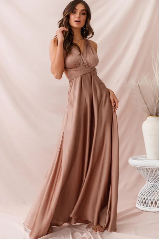 Backless Women Dress for a Sexy and Alluring Look at Evening EventsAriana Multiway Maxi Dress Mocha Backless Women Dress for a Sexy and Alluring Look at Evening EventsAriana Multiway Maxi Dress Mocha