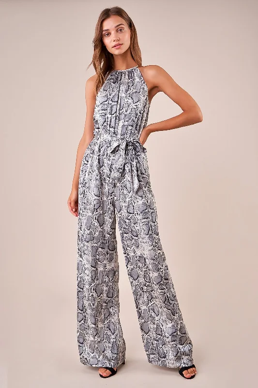 Satin women jumpsuits for a luxurious and elegant feelGone Wild Snakeskin Jumpsuit