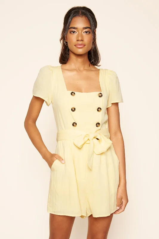 Women jumpsuits with a cinched waist for a defined silhouetteHarvey Double Button Romper Women jumpsuits with a cinched waist for a defined silhouetteHarvey Double Button Romper
