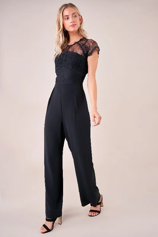 Sheer women jumpsuits with lace panels for a romantic and sexy styleIcona Lace Jumpsuit Sheer women jumpsuits with lace panels for a romantic and sexy styleIcona Lace Jumpsuit