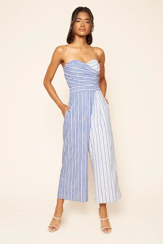 Women jumpsuits with embroidered accents for a personalized and unique touchLeo Striped Strapless Jumpsuit Women jumpsuits with embroidered accents for a personalized and unique touchLeo Striped Strapless Jumpsuit
