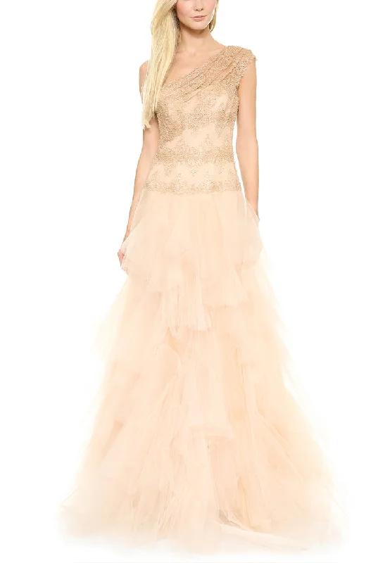 Off - the - Shoulder Women Dress for a Romantic and Feminine LookBlush One Shoulder Embellished Ball Gown Off - the - Shoulder Women Dress for a Romantic and Feminine LookBlush One Shoulder Embellished Ball Gown