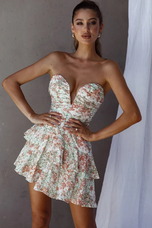 Long - Sleeve Women Dress in Velvet for a Luxurious Winter LookMilana Sweetheart Neckline Asymmetrical Dress Floral White Long - Sleeve Women Dress in Velvet for a Luxurious Winter LookMilana Sweetheart Neckline Asymmetrical Dress Floral White