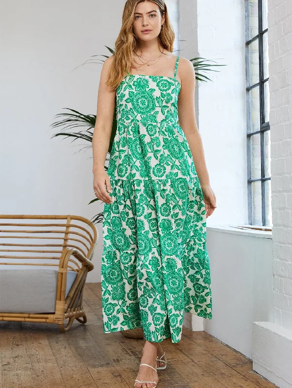 Women jumpsuits with beaded embellishments for a formal and fancy eventMontserrat Florence Print Organic Cotton Maxi Dress | Green Women jumpsuits with beaded embellishments for a formal and fancy eventMontserrat Florence Print Organic Cotton Maxi Dress | Green