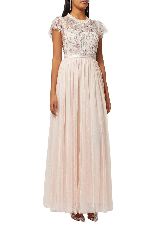 Long - Sleeve Women Dress in Velvet for a Luxurious Winter LookBlush Lovell Ditsy Embroidered Bodice Gown Long - Sleeve Women Dress in Velvet for a Luxurious Winter LookBlush Lovell Ditsy Embroidered Bodice Gown