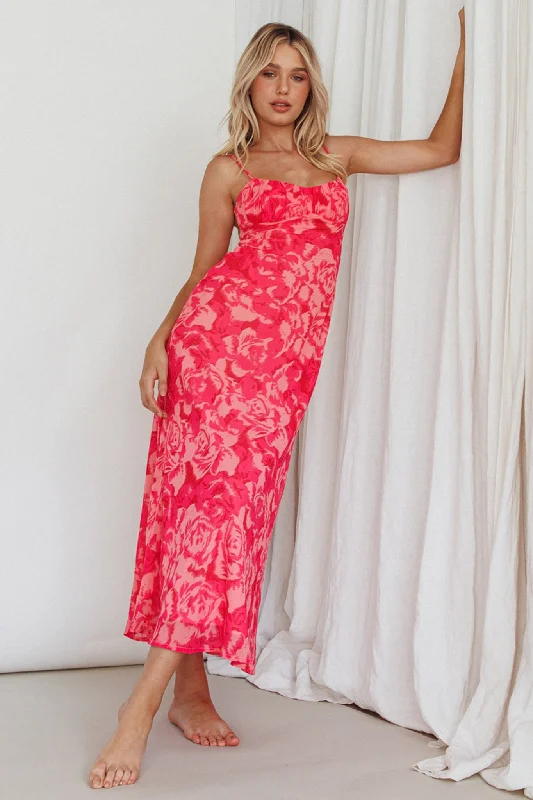 Off - the - Shoulder Women Dress for a Romantic and Feminine LookNerida Twist Back Maxi Dress Swirl Pink Off - the - Shoulder Women Dress for a Romantic and Feminine LookNerida Twist Back Maxi Dress Swirl Pink