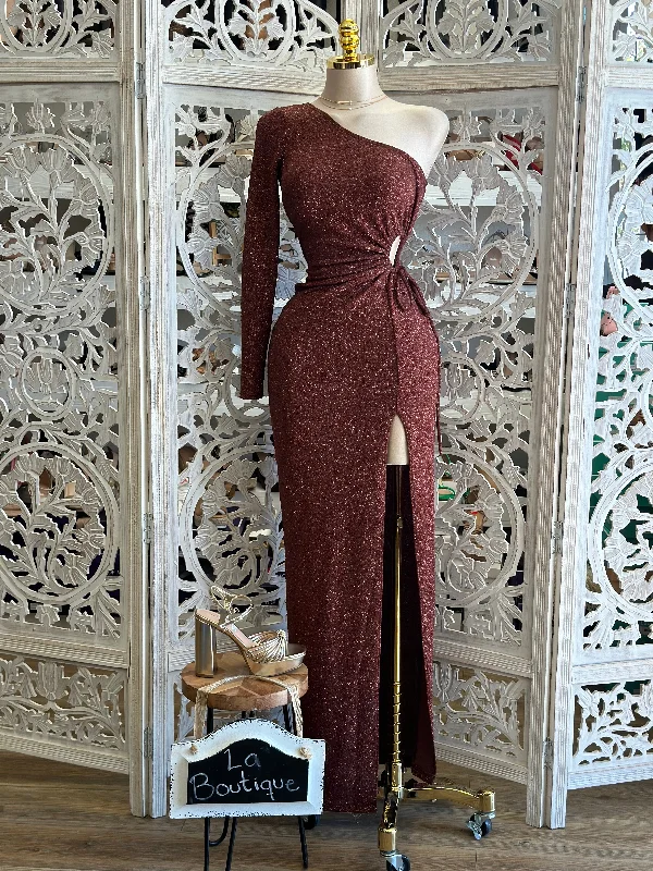 Sleeveless Women Dress in Bright Colors for Summer PartiesOne Sleeve Glitter Maxi Dress- Stretchy, Estira Sleeveless Women Dress in Bright Colors for Summer PartiesOne Sleeve Glitter Maxi Dress- Stretchy, Estira