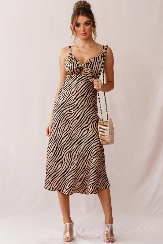 Mermaid - Style Women Dress with a Fitted Silhouette for Special OccasionsPerfect Day Satin Midi Dress Bronze/Black Mermaid - Style Women Dress with a Fitted Silhouette for Special OccasionsPerfect Day Satin Midi Dress Bronze/Black