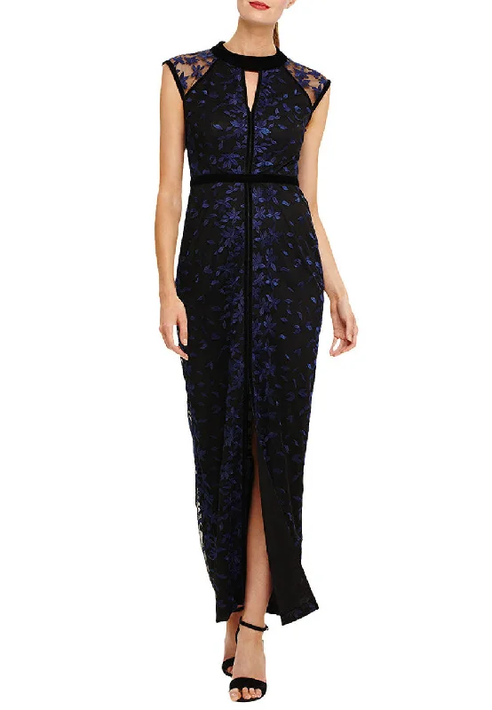 Maxi Women Dress with Floral Print for a Bohemian VibeBlack and Navy Elly Floral Embroidered Cap Sleeves Maxi Dress Maxi Women Dress with Floral Print for a Bohemian VibeBlack and Navy Elly Floral Embroidered Cap Sleeves Maxi Dress