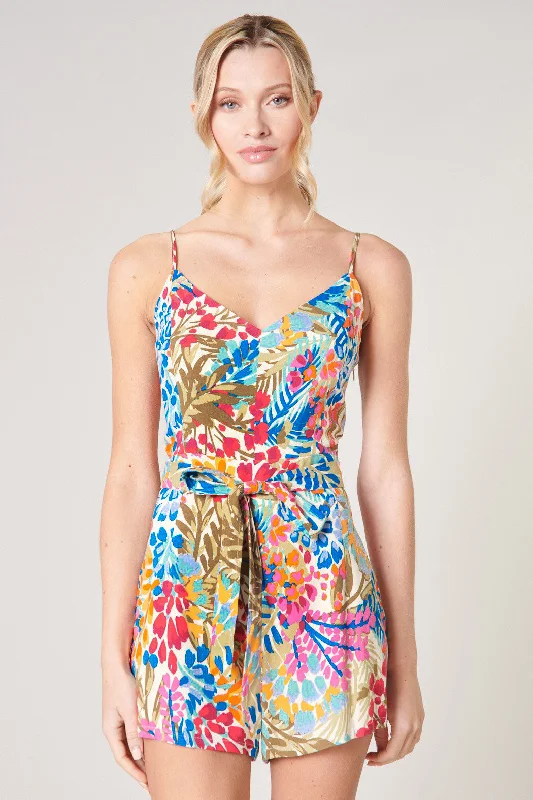 Women jumpsuits with fringe accents for a bohemian and fun - loving styleRain Dance Kirsten Tie Romper Women jumpsuits with fringe accents for a bohemian and fun - loving styleRain Dance Kirsten Tie Romper