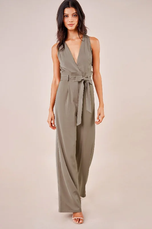 Women jumpsuits with mesh panels for a sexy and trendy appearanceWalk Off Surplice Jumpsuit Women jumpsuits with mesh panels for a sexy and trendy appearanceWalk Off Surplice Jumpsuit