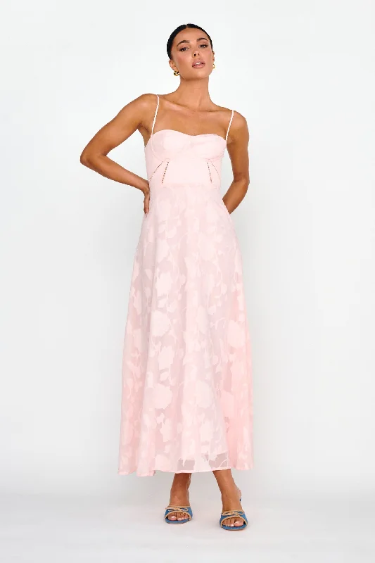 Halter Neck Women Dress to Show Off the Shoulders and NecklineWell Wishing Textured Laced Back Midi Dress Pink Halter Neck Women Dress to Show Off the Shoulders and NecklineWell Wishing Textured Laced Back Midi Dress Pink