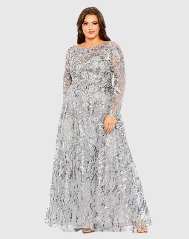 Plus Size Women Dress with a Flattering A - Line Cut for Comfort and Style Plus Size Women Dress with a Flattering A - Line Cut for Comfort and Style Long Sleeve High Neck Embroidered Gown Plus Size Women Dress with a Flattering A - Line Cut for Comfort and Style Plus Size Women Dress with a Flattering A - Line Cut for Comfort and Style Long Sleeve High Neck Embroidered Gown
