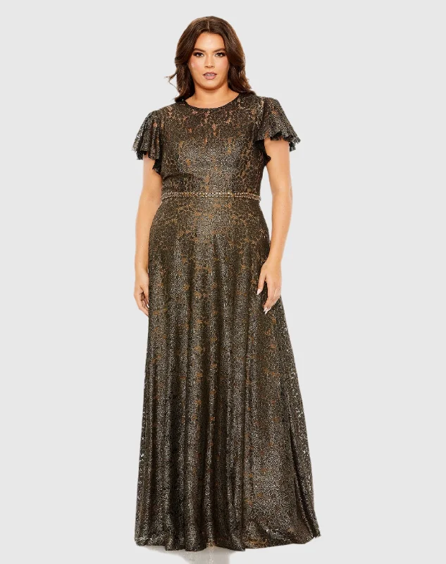 Wrap - Style Women Dress with Adjustable Fit for All Body Types Wrap - Style Women Dress with Adjustable Fit for All Body Types Lace Butterfly Sleeve Beaded Belt Gown Wrap - Style Women Dress with Adjustable Fit for All Body Types Wrap - Style Women Dress with Adjustable Fit for All Body Types Lace Butterfly Sleeve Beaded Belt Gown