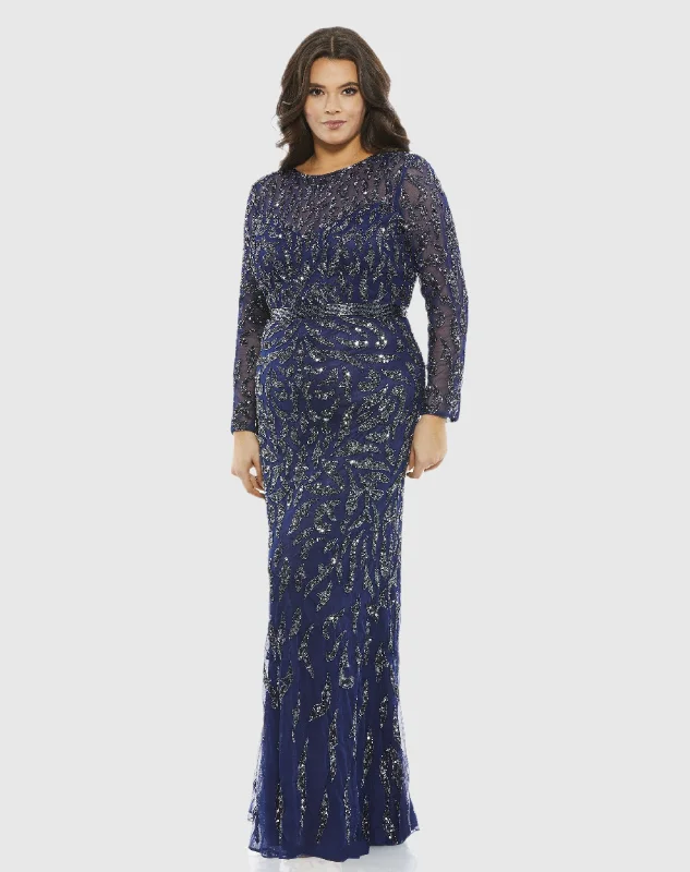 Long - Sleeve Women Dress in Velvet for a Luxurious Winter Look Long - Sleeve Women Dress in Velvet for a Luxurious Winter Look Embellished Illusion Sleeve Column Gown (Plus) Long - Sleeve Women Dress in Velvet for a Luxurious Winter Look Long - Sleeve Women Dress in Velvet for a Luxurious Winter Look Embellished Illusion Sleeve Column Gown (Plus)